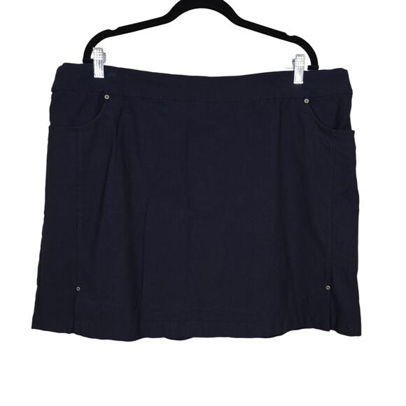 Tribal Pants - Women's Tribal Navy Blue Pull On Skort | Size 22W